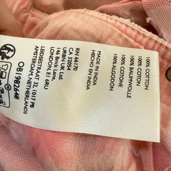 Free People We the Free Supersonic High Waist Slim Crop Barrel Jeans Pink 4 NEW - Picture 8 of 10